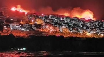 İzmir’in Karaburun ilçesinde makilik alanda yangın