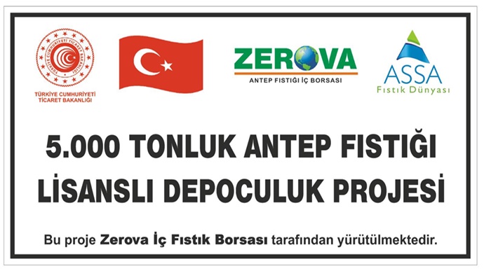 ZEROVA ASSA LİDAŞ Antep Fıstığı Lisanslı Depoculuk Hizmete Giriyor
