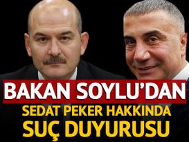 Soylu’dan Sedat Peker hakkında suç duyurusu