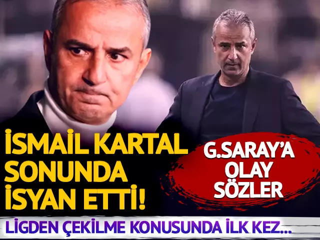 Fenerbahçe Teknik Direktörü İsmail Kartal sonunda isyan etti!