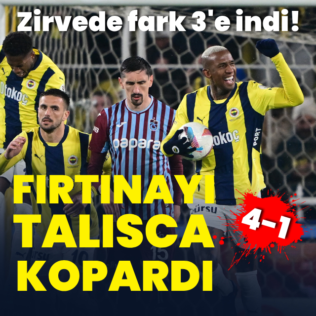 Fenerbahçe: 4 – Trabzonspor: 1 | MAÇ SONUCU